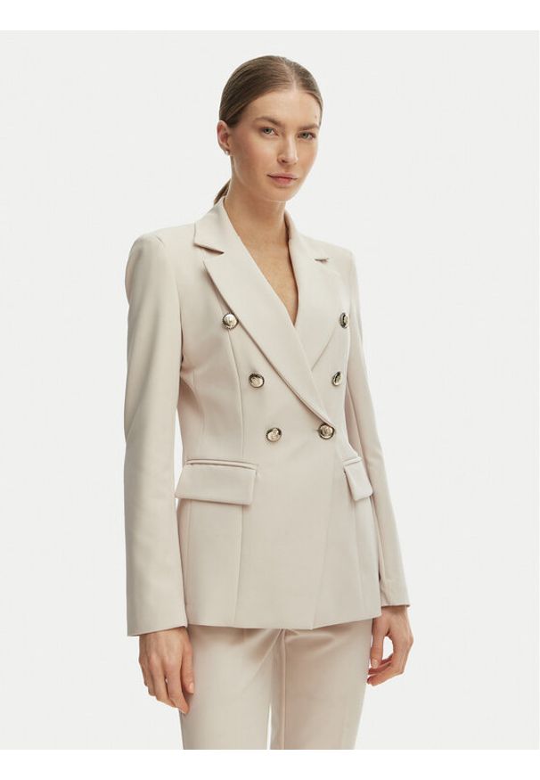 Maryley Marynarka 26EB139/43LA Beżowy jasny Regular Fit. Kolor: beżowy. Materiał: syntetyk