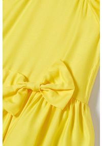 Mayoral sukienka dziecięca kolor żółty mini rozkloszowana. Kolor: żółty. Typ sukienki: rozkloszowane. Długość: mini