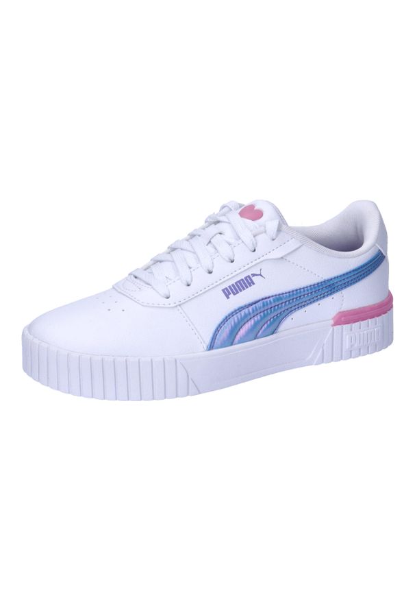 Buty dla dzieci Puma Carina 2.0. Kolor: wielokolorowy, niebieski, biały, różowy. Materiał: tkanina, materiał, syntetyk. Sport: turystyka piesza