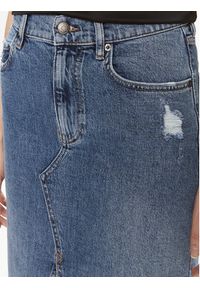 Sisley Spódnica jeansowa 4TLALE03I Niebieski Regular Fit. Kolor: niebieski. Materiał: bawełna