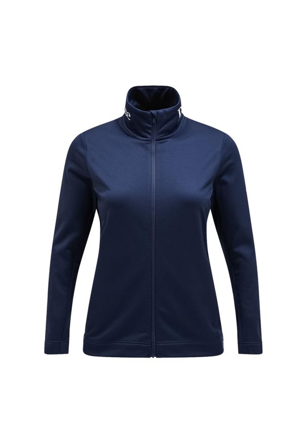 Bluza Peak Performance damska Rider Tech Zip Jacket granatowa. Kolor: niebieski