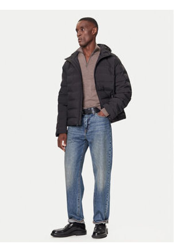 Calvin Klein Kurtka puchowa LV04LD521G Czarny Regular Fit. Kolor: czarny. Materiał: syntetyk