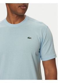 Lacoste T-Shirt TH7618 Błękitny Regular Fit. Kolor: niebieski. Materiał: syntetyk, bawełna #3