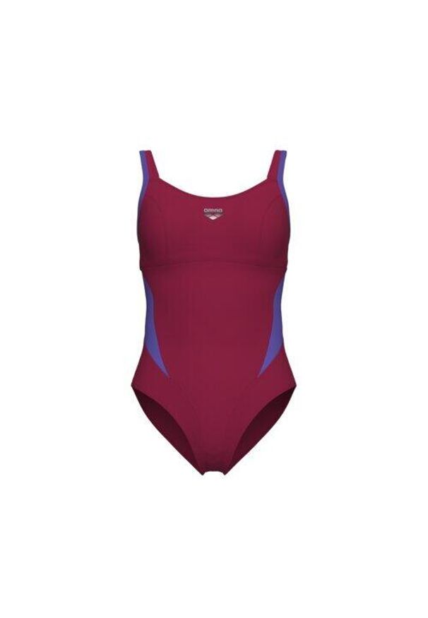 Damski kostium kąpielowy 1-częściowy Arena Makimurax R. Kolor: czerwony, fioletowy, wielokolorowy