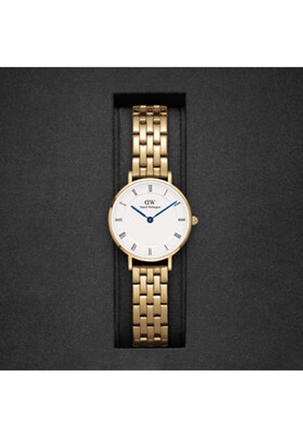 Daniel Wellington Zegarek Petite Roman Numerals 5-Link DW00100682 Złoty. Kolor: złoty