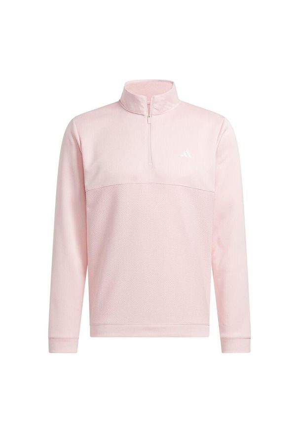 Adidas - Bluza Ultimate365 Textured Quarter-Zip. Typ kołnierza: golf. Kolor: różowy. Materiał: materiał. Długość rękawa: długi rękaw