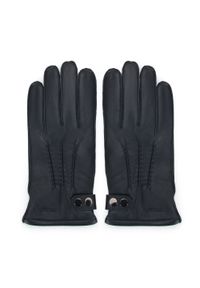 Wittchen - Męskie rękawiczki skórzane z ozdobnymi zatrzaskami czarne. Kolor: czarny. Materiał: skóra. Styl: klasyczny, elegancki #2