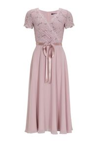 Swing Sukienka koktajlowa 5AE10300 Różowy Regular Fit. Kolor: różowy. Materiał: syntetyk. Styl: wizytowy #4