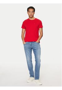 Tommy Jeans T-Shirt DM0DM04411 Czerwony Slim Fit. Kolor: czerwony. Materiał: bawełna #3