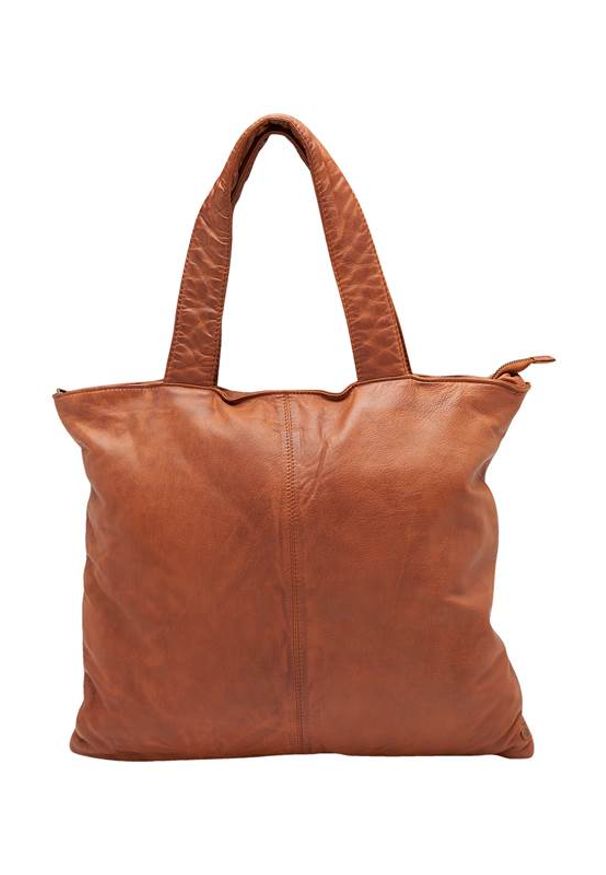 DEPECHE. Skórzana torebka z saszetką kolor koniaku female brązowy. Kolor: brązowy. Materiał: skórzane. Styl: elegancki, vintage