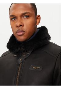 Aeronautica Militare Kożuch 242PN1621763 Czarny Regular Fit. Kolor: czarny. Materiał: skóra #6