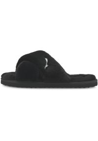 Klapki Puma Fluff X Strap, Kobiety. Kolor: czarny, biały, wielokolorowy. Materiał: materiał. Styl: sportowy