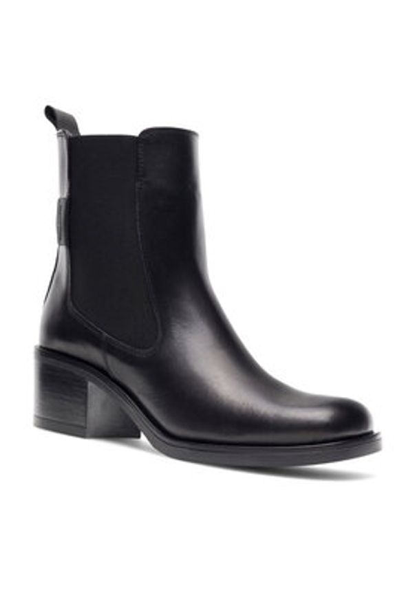 Gino Rossi Botki ELSA-24660PE Czarny. Kolor: czarny. Materiał: skóra