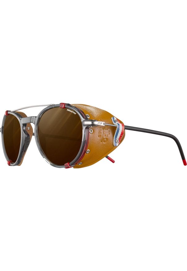 Okulary JULBO LEGACY - czarno/brązowe | REACTIV cat 2-4 Polarized. Kolor: czerwony, brązowy, wielokolorowy, czarny. Sport: turystyka piesza
