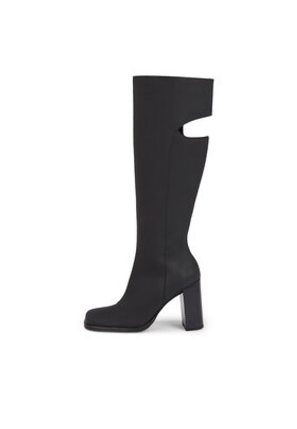 Calvin Klein Jeans Kozaki Long Heel Zip Boot Cut Out Edgy YW0YW01253 Czarny. Kolor: czarny. Materiał: skóra