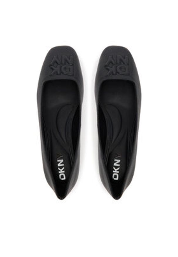 DKNY Baleriny K3522764 Czarny. Kolor: czarny. Materiał: skóra