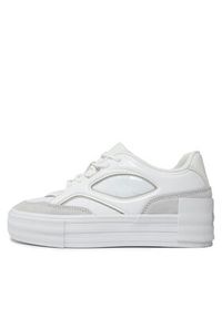 Calvin Klein Jeans Sneakersy Bold Vulc Flatf Lace Mix Mg Lum YW0YW01295 Biały. Kolor: biały. Materiał: skóra #3