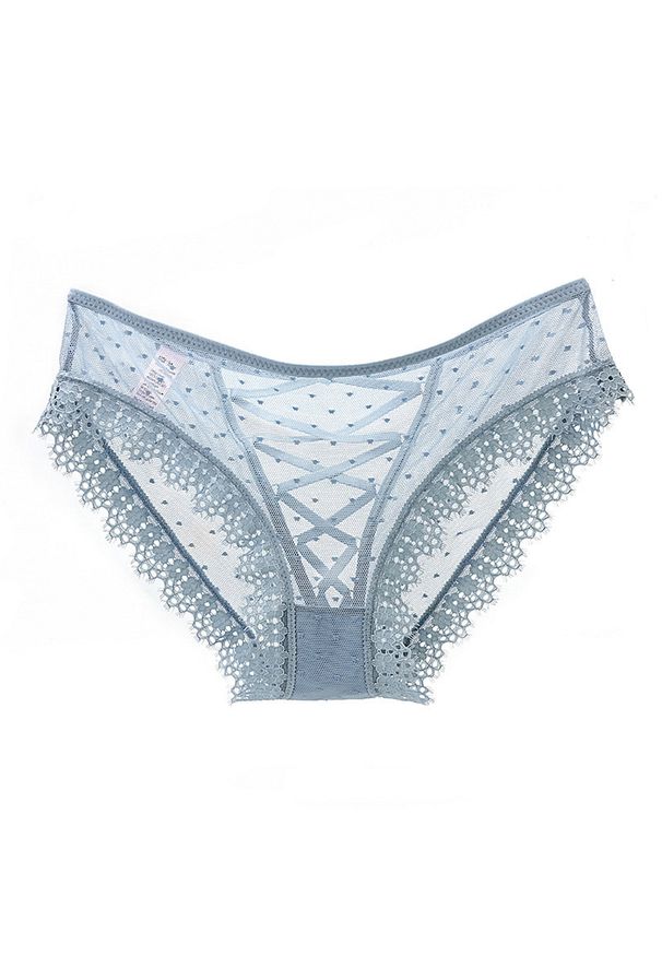 Intica - Koronkowe figi z subtelnymi detalami na specjalne okazje Sooyong. Kolor: niebieski. Materiał: koronka. Wzór: koronka