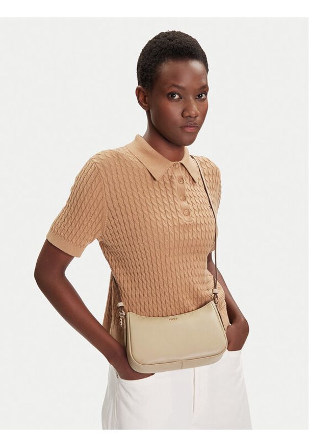 BOSS Torebka 50547773 Beżowy. Kolor: beżowy. Materiał: skórzane