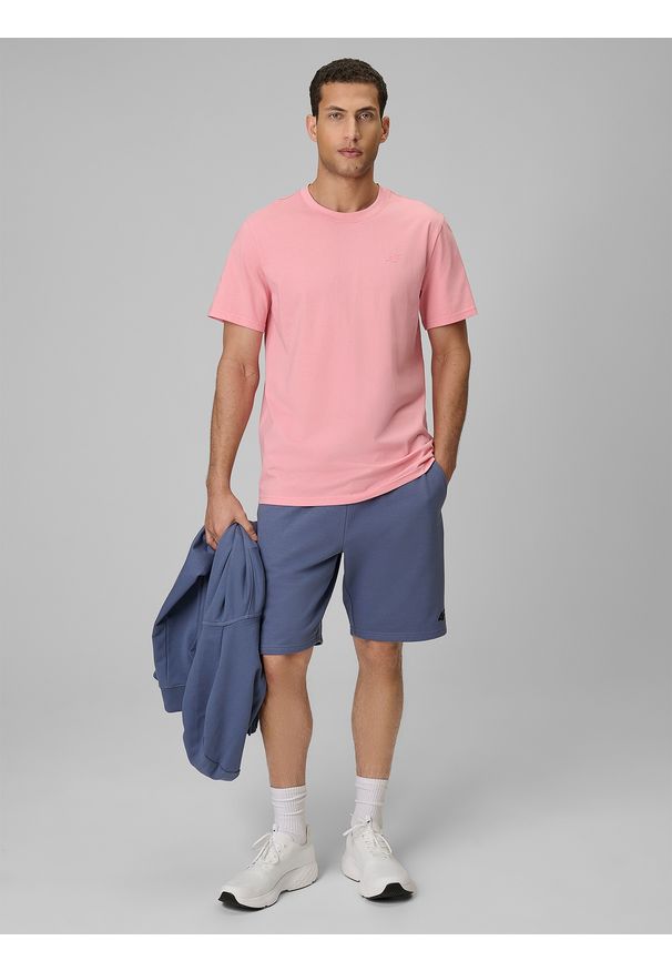 4f - 4F Spodenki dresowe męskie - granatowe S. Kolor: niebieski. Materiał: dresówka. Sport: turystyka piesza, fitness