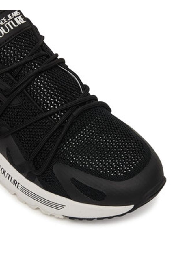 Versace Jeans Couture Sneakersy 80YA3SA8 ZSE17 Czarny. Kolor: czarny. Materiał: materiał