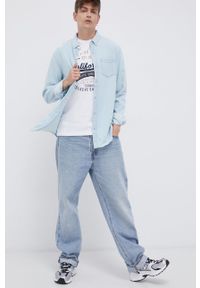 Superdry Koszula jeansowa męska regular z kołnierzykiem button-down. Okazja: na co dzień. Typ kołnierza: button down. Kolor: niebieski. Materiał: jeans. Długość rękawa: długi rękaw. Długość: długie. Styl: casual #3