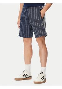 Adidas - adidas Szorty sportowe Pinstripes Shorts KR9706 Granatowy Regular Fit. Kolor: niebieski. Materiał: bawełna. Styl: sportowy #1