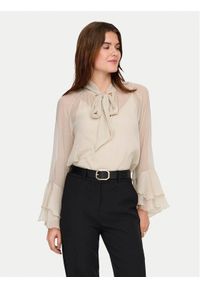 only - ONLY Bluzka Peninna 15367241 Beżowy Regular Fit. Kolor: beżowy. Materiał: syntetyk #1