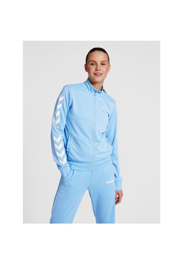 Damska bluza dresowa zapinana na zamek Hummel Legacy. Kolor: niebieski. Materiał: dresówka