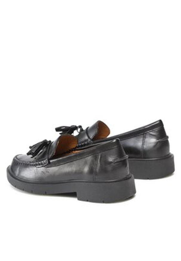 Geox Loafersy D Spherica EC1 CD26QRC 00043 C9999 Czarny. Kolor: czarny. Materiał: skóra