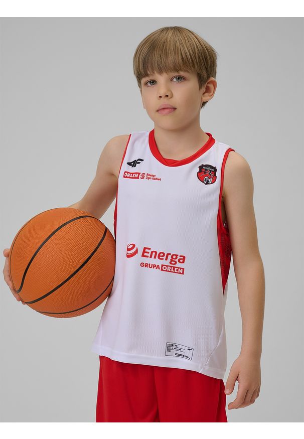 4f - 4F Koszulka meczowa replika domowa z sezonu 2024/25 dziecięca 4F x MMKS Katarzynki Toruń - multikolor 98/104. Typ kołnierza: dekolt w serek. Kolor: wielokolorowy. Materiał: włókno, dzianina, syntetyk, materiał. Wzór: aplikacja, gładki, ze splotem. Sezon: lato. Sport: fitness, koszykówka