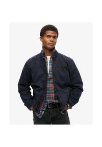 Superdry - Klasyczny Harrington. Kolor: niebieski. Długość rękawa: długi rękaw. Styl: klasyczny #1