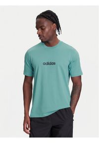 Adidas - adidas T-Shirt Essentials Linear JX5707 Turkusowy Regular Fit. Kolor: turkusowy. Materiał: bawełna