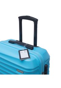 Wittchen - Średnia walizka z zawieszką niebieska. Kolor: niebieski. Materiał: guma. Wzór: kolorowy. Styl: elegancki, wakacyjny #4