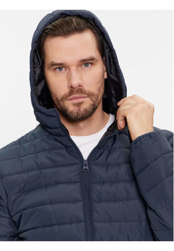 Brave Soul Kurtka przejściowa MJK-GARSTANGNAVY Granatowy Regular Fit. Kolor: niebieski. Materiał: wiskoza