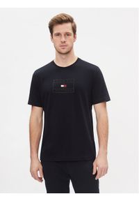 TOMMY HILFIGER - Tommy Hilfiger T-Shirt Big Graphic S/S Tee MW0MW34204 Granatowy Regular Fit. Kolor: niebieski. Materiał: bawełna