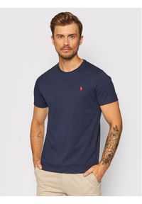 Polo Ralph Lauren T-Shirt Bsr 710680785 Granatowy Custom Slim Fit. Typ kołnierza: polo. Kolor: niebieski. Materiał: bawełna