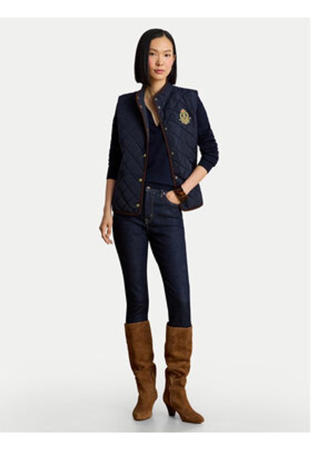 Lauren Ralph Lauren - LAUREN RALPH LAUREN Kamizelka 297P18068004 Granatowy Regular Fit. Kolor: niebieski. Materiał: syntetyk