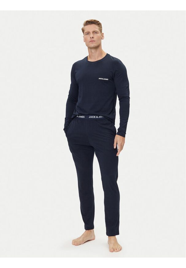 Jack & Jones Piżama Everest 12273632 Granatowy Standard Fit. Kolor: niebieski. Materiał: bawełna