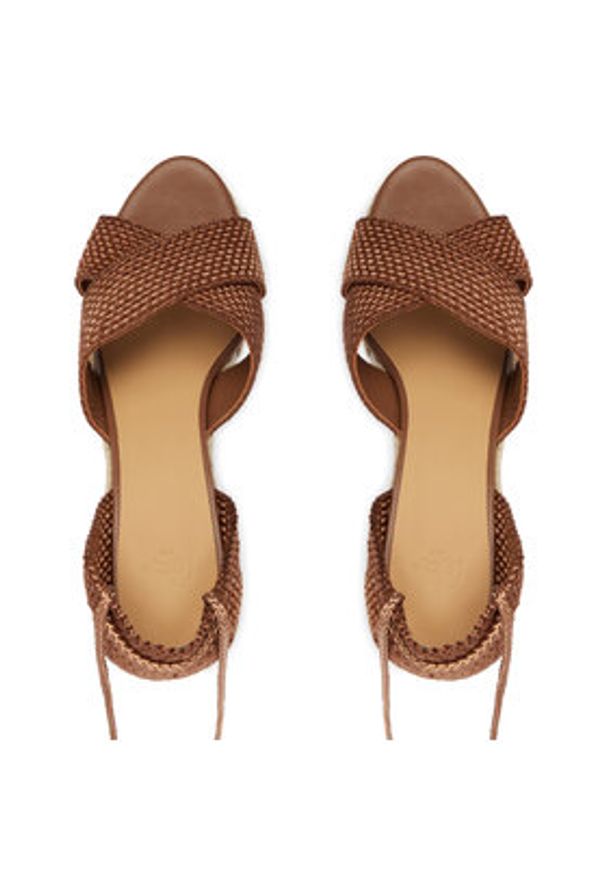 Castañer Espadryle Becca/8ED/298 Brązowy. Kolor: brązowy. Materiał: materiał