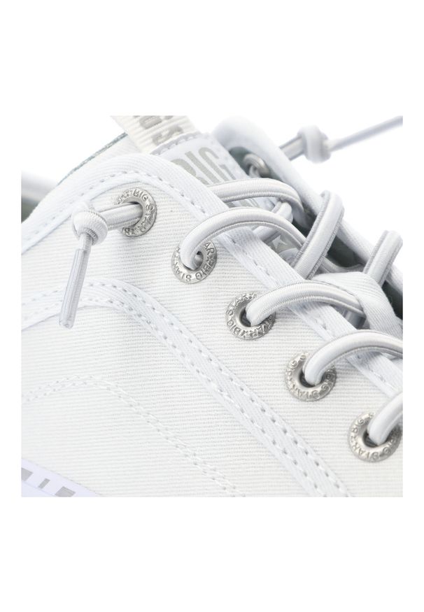 Big-Star - Trampki damskie Big Star, tekstylna cholewka sznurowany fason klasyczna biała gumowa podeszwa minimalistyczny design, białe, TT274388. Zapięcie: sznurówki. Kolor: biały. Materiał: guma. Szerokość cholewki: normalna. Styl: klasyczny