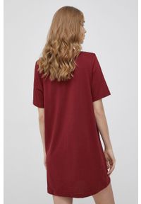 Reebok sukienka HI3842 kolor bordowy mini prosta. Okazja: na co dzień. Kolor: czerwony. Materiał: dzianina. Długość rękawa: krótki rękaw. Typ sukienki: proste. Styl: casual. Długość: mini #3