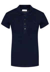 Lacoste Polo PF5462 Granatowy Slim Fit. Typ kołnierza: polo. Kolor: niebieski. Materiał: bawełna