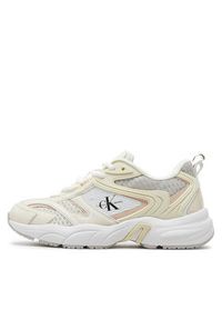 Calvin Klein Jeans Sneakersy Retro Tennis Low Lace Mh Ml Met YW0YW01373 Biały. Kolor: biały #4