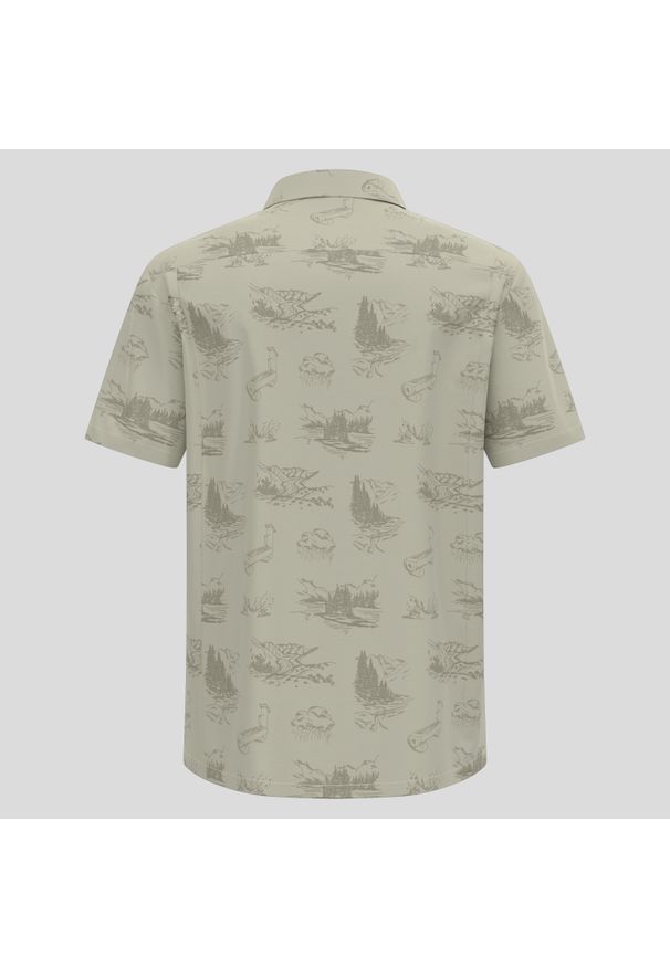 Koszula turystyczna męska Odlo Essential S/S Print Shirt S/S. Kolor: biały. Wzór: nadruk