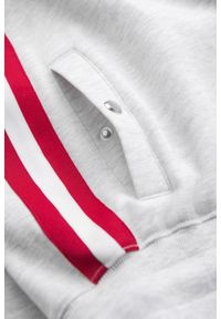 Ombre Clothing - Męskie spodnie dresowe z lampasami i ściągaczami na nogawkach – szary melanż V1 - Rozmiar: L. Kolor: szary. Materiał: dresówka. Wzór: melanż. Styl: retro, elegancki #9
