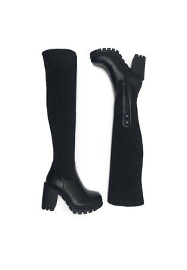 DeeZee Kozaki MELISSA WS5955-02 Czarny. Kolor: czarny. Materiał: materiał