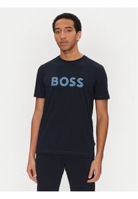 BOSS T-Shirt 50534923 Granatowy Slim Fit. Kolor: niebieski. Materiał: bawełna #1