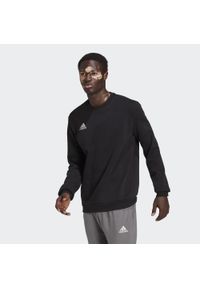 Adidas - Bluza adidas Entrada 22. Kolor: czarny. Materiał: poliester, materiał, bawełna. Sport: fitness