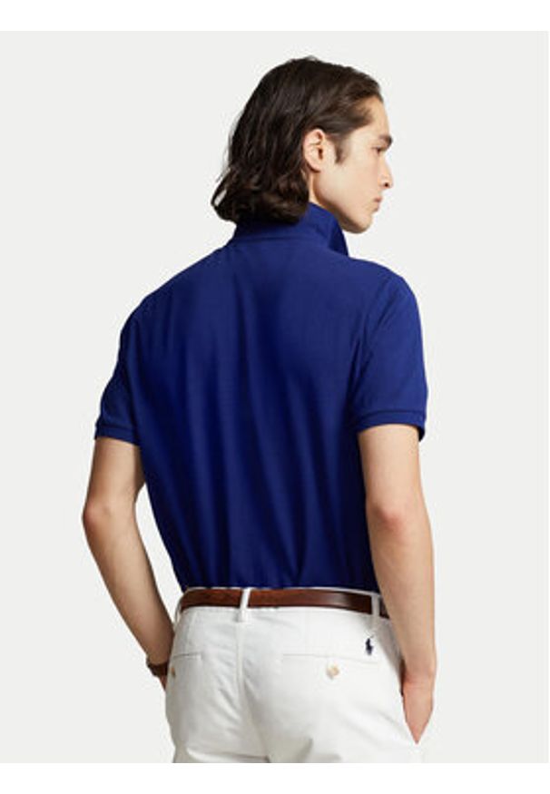 Polo Ralph Lauren Polo Core Replen 710795080 Granatowy Slim Fit. Typ kołnierza: polo. Kolor: niebieski. Materiał: bawełna